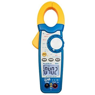 PeakTech , Pinza amperimétrica 1000A AC y multímetro digital 4000 contadores con comprobador de continuidad, CAT III 600V, 1 pieza, PeakTech , Pinza amperimétrica 1000A AC y multímetro digital 4000 contadores con comprobador de continuidad, CAT III 600V, 1 pieza,