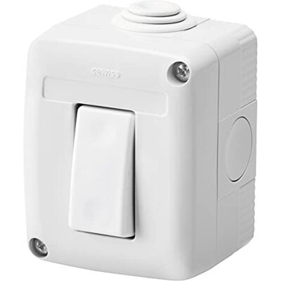 Gewiss Contenedor completo de aparatos System protegido, con desviador unipolar 16 Ax, IP40, gris Ral 7035 Gewiss Contenedor completo de aparatos System protegido, con desviador unipolar 16 Ax, IP40, gris Ral 7035