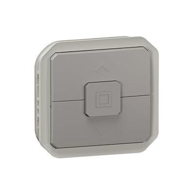 Legrand , Plexo Interruptor de persiana con bloqueo eléctrico y mecánico (6 A, 250 V, 500 W), color gris Legrand , Plexo Interruptor de persiana con bloqueo eléctrico y mecánico (6 A, 250 V, 500 W), color gris