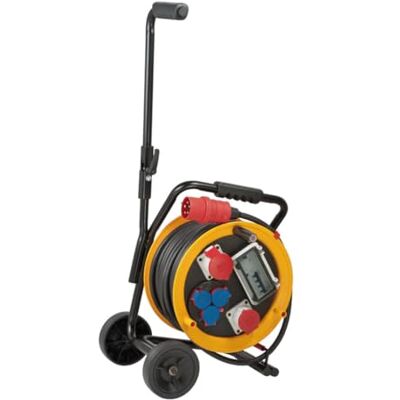 Brennenstuhl Brobusta CEE 2 FI IP44 Carrete de cable con carro (30 m, con protección FI, para uso constante en exteriores, fabricado en Alemania) Brennenstuhl Brobusta CEE 2 FI IP44 Carrete de cable con carro (30 m, con protección FI, para uso constante en exteriores, fabricado en Alemania)