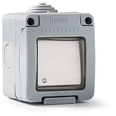 Famatel – Interruptor luz luminoso IP55 Mecanismo de superficie estanco 10A 250V Famatel – Interruptor luz luminoso IP55 Mecanismo de superficie estanco 10A 250V