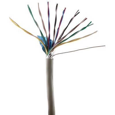SeKi Cable telefónico 10 x 2 x 0,6 mm, J-Y(ST) Y, 50 m, Redondo, para Montaje Empotrado, línea de instalación de telecomunicaciones de 20 núcleos SeKi Cable telefónico 10 x 2 x 0,6 mm, J-Y(ST) Y, 50 m, Redondo, para Montaje Empotrado, línea de instalación de telecomunicaciones de 20 núcleos