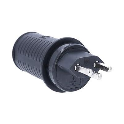 as - Schwabe as Schwabe Enchufe suizo tipo 23, 230 V/16 A, negro, para atornillar, IP55, resistente al polvo y al agua as - Schwabe as Schwabe Enchufe suizo tipo 23, 230 V/16 A, negro, para atornillar, IP55, resistente al polvo y al agua