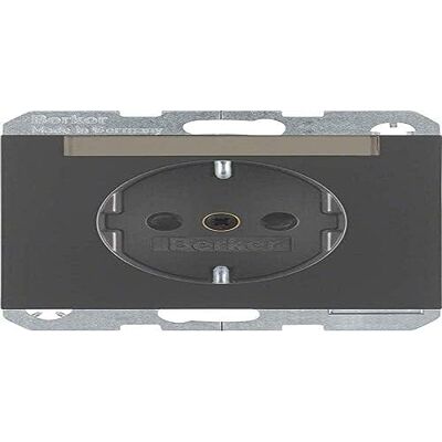 Hager SCHUKO con portaet. ,K5 antracita Hager SCHUKO con portaet. ,K5 antracita