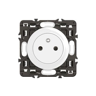 Legrand – Toma eléctrica de pared con tierra celiana superficie – Toma de refuerzo con base retráctil – blanco – Para completar con placas de acabado – Lote de 10 Legrand – Toma eléctrica de pared con tierra celiana superficie – Toma de refuerzo con base retráctil – blanco – Para completar con placas de acabado – Lote de 10