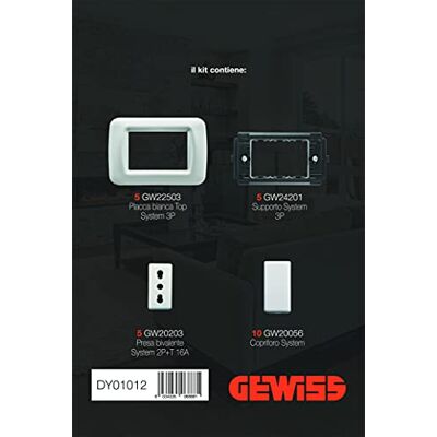 Gewiss - DY01012 - 2 polos - 5-pack - Outlet Gewiss - DY01012 - 2 polos - 5-pack - Outlet