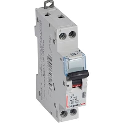 Legrand MAGNETOTERMICO DX3 P + N C20 1 MODULO, Blanco, 20 Amperios Legrand MAGNETOTERMICO DX3 P + N C20 1 MODULO, Blanco, 20 Amperios