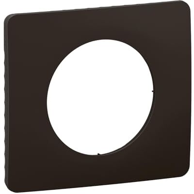 Legrand Placa 1 poste negro mate, celliana, acabado decorativo moderno, compatible con mecanismos celane, sistema de recuperación de defectos de pared Legrand Placa 1 poste negro mate, celliana, acabado decorativo moderno, compatible con mecanismos celane, sistema de recuperación de defectos de pared