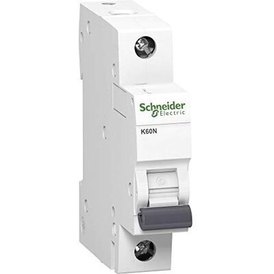 Schneider Electric Schneider Disyuntor automático K60N 1P, 6 A, C, 6 kA Schneider Electric Schneider Disyuntor automático K60N 1P, 6 A, C, 6 kA