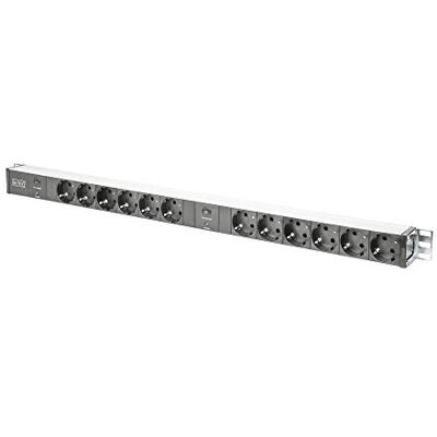 Digitus Regleta 12 tomas Montaje vertical en rack 250VAC 50/60Hz 2x 16A Con 2 conductores Digitus Regleta 12 tomas Montaje vertical en rack 250VAC 50/60Hz 2x 16A Con 2 conductores