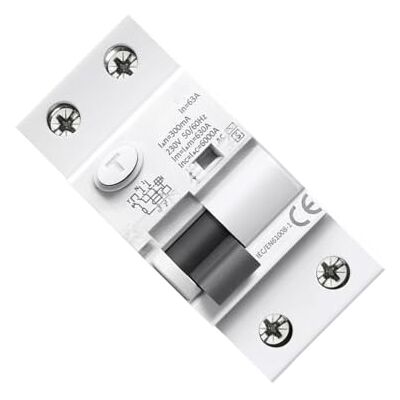 VoltShine Interruptor diferencial 1P+N 40A 30mA 6kA para protección eléctrica y prevención de riesgos eléctricos en instalaciones. VoltShine Interruptor diferencial 1P+N 40A 30mA 6kA para protección eléctrica y prevención de riesgos eléctricos en instalaciones.