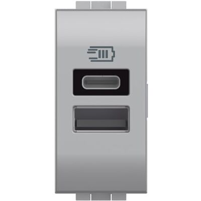 Bticino Base Cargador 2xusb A+c 1 Módulo Livinglight Nt4191ac - Módulo de Carga Bticino Base Cargador 2xusb A+c 1 Módulo Livinglight Nt4191ac - Módulo de Carga