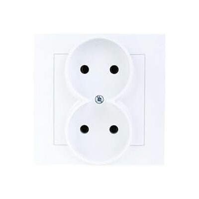 Ospel Toma de corriente IP20, 16 A, 84 mm, 45 mm, 84 mm, color blanco Ospel Toma de corriente IP20, 16 A, 84 mm, 45 mm, 84 mm, color blanco