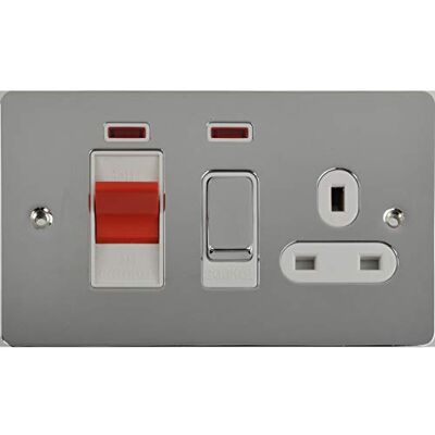 Schneider Electric Ultimate Placa plana para cocina (45 A, 230 V), color blanco Schneider Electric Ultimate Placa plana para cocina (45 A, 230 V), color blanco