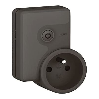 Legrand Toma de tierra (16 A, 3680 W, función de medición, seguimiento del consumo, envío de notificaciones) Acabado grafito Legrand Toma de tierra (16 A, 3680 W, función de medición, seguimiento del consumo, envío de notificaciones) Acabado grafito