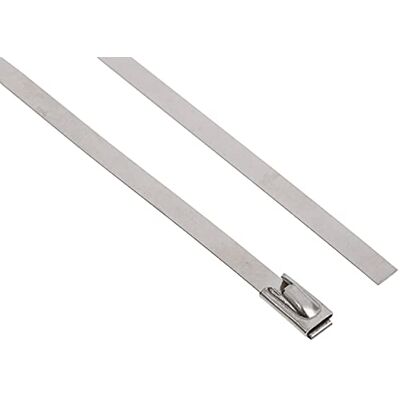 RS PRO Bridas de acero inoxidable con punta de bolígrafo de punta redonda de acero, 4,6 mm x 360 mm, paquete de 00 unidades RS PRO Bridas de acero inoxidable con punta de bolígrafo de punta redonda de acero, 4,6 mm x 360 mm, paquete de 00 unidades