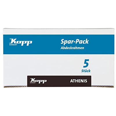 Kopp ATHENIS Marco de cubierta de 2 vías en color antracita – 5 unidades – 86 x 157 x 9,5 mm – Marco para enchufes e interruptores – elegante marco de enchufe de plástico mate – Marco de interruptor Kopp ATHENIS Marco de cubierta de 2 vías en color antracita – 5 unidades – 86 x 157 x 9,5 mm – Marco para enchufes e interruptores – elegante marco de enchufe de plástico mate – Marco de interruptor