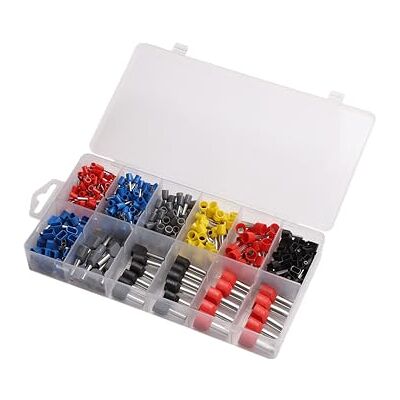 Electraline Kit de 430 terminales de cable, individuales o dobles, de muchos colores Electraline Kit de 430 terminales de cable, individuales o dobles, de muchos colores