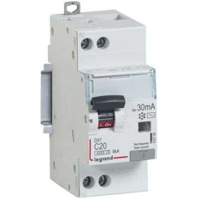 Legrand Disyuntor diferencial dnx (poder de corte de 4500 A, de tornillo, unipolar + neutro, 230 V, 20 A, tipo CA, 30 mA) Legrand Disyuntor diferencial dnx (poder de corte de 4500 A, de tornillo, unipolar + neutro, 230 V, 20 A, tipo CA, 30 mA)