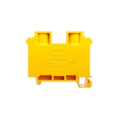 SIMET Bloque de terminales de tornillo montado en riel ZSG1-35.0Z amarillo marca SIMET Bloque de terminales de tornillo montado en riel ZSG1-35.0Z amarillo marca
