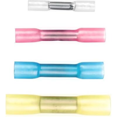Electraline Kit de 100 conectores termorretráctiles (4 secciones diferentes), terminales termorretráctiles, conectores de cable impermeables, IP67 Electraline Kit de 100 conectores termorretráctiles (4 secciones diferentes), terminales termorretráctiles, conectores de cable impermeables, IP67