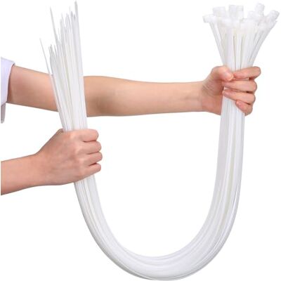 ABSupus 50 bridas de cable resistentes de 24 pulgadas, bridas de alambre grandes y fuertes, bridas de alambre industriales duraderas y fuertes para atar vallas, toldos, atar ramas, agrupación de cultivos de ABSupus 50 bridas de cable resistentes de 24 pulgadas, bridas de alambre grandes y fuertes, bridas de alambre industriales duraderas y fuertes para atar vallas, toldos, atar ramas, agrupación de cultivos de