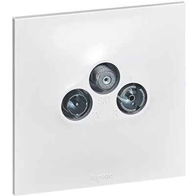 Toma de corriente Legrand Neptune - TV, FM, SAT - 3 Tomas Toma de corriente Legrand Neptune - TV, FM, SAT - 3 Tomas