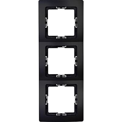 Kopp HK05-Marco embellecedor de 3 Compartimentos, Matte Black Kopp HK05-Marco embellecedor de 3 Compartimentos, Matte Black