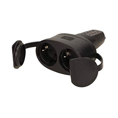 Orno AE-13117 (GS) Alargador Enchufe Hembra De Goma Doble Hermética 2p + Z Ip44 Versión Schuko Orno AE-13117 (GS) Alargador Enchufe Hembra De Goma Doble Hermética 2p + Z Ip44 Versión Schuko