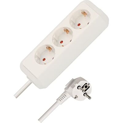 Brennenstuhl Eco-Line regleta de enchufes con 3 Tomas de Corriente (Cable de 5 m, sin Interruptor) Blanco Brennenstuhl Eco-Line regleta de enchufes con 3 Tomas de Corriente (Cable de 5 m, sin Interruptor) Blanco