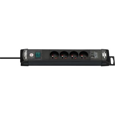 Brennenstuhl Premium-Line Regleta con 4 enchufes y USB C PD 30 W y USB A 18 W (Made in Germany, Regleta con Cable e Interruptor, Enchufe de Pared de 1,8 m, Color Negro Brennenstuhl Premium-Line Regleta con 4 enchufes y USB C PD 30 W y USB A 18 W (Made in Germany, Regleta con Cable e Interruptor, Enchufe de Pared de 1,8 m, Color Negro