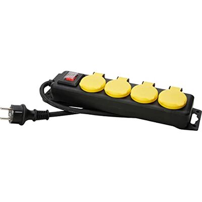 Kopp Regleta de 4 enchufes con tapa e interruptor luminoso para habitaciones húmedas Kopp Regleta de 4 enchufes con tapa e interruptor luminoso para habitaciones húmedas
