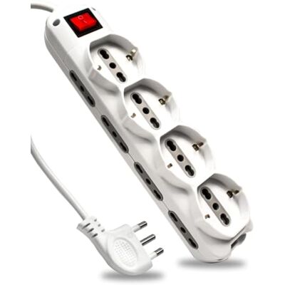 V-TAC Regleta de 12 enchufes bipaso/schuko con Toma Alemana y Tomas/bipaso estándar Italiano Interruptor Luminoso SKU V-TAC Regleta de 12 enchufes bipaso/schuko con Toma Alemana y Tomas/bipaso estándar Italiano Interruptor Luminoso SKU