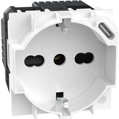 Bticino Living Now P40 Enchufe USB-C Blanco 16A Bticino Living Now P40 Enchufe USB-C Blanco 16A