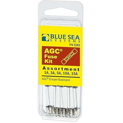 Blue Sea Systems AGC Kit de fusibles, 5 piezas Blue Sea Systems AGC Kit de fusibles, 5 piezas