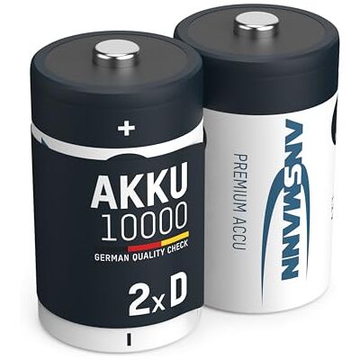 Ansmann 5030642 Pack de 2 Pilas Recargables (NiMH Mono D Tipo 10000 HR20) Ansmann 5030642 Pack de 2 Pilas Recargables (NiMH Mono D Tipo 10000 HR20)
