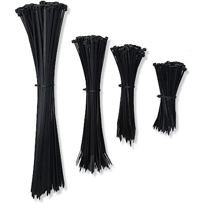 Arnocanali Kit mixto de bridas de sujeción para cables, color negro, 700 unidades Arnocanali Kit mixto de bridas de sujeción para cables, color negro, 700 unidades