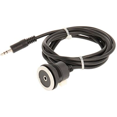 Schlegel Jack hembra de acero inoxidable, 1 x 3,5 mm jack hembra de 3 pines, 1 x cable de 200 cm con conector jack de 3,5 mm Schlegel Jack hembra de acero inoxidable, 1 x 3,5 mm jack hembra de 3 pines, 1 x cable de 200 cm con conector jack de 3,5 mm