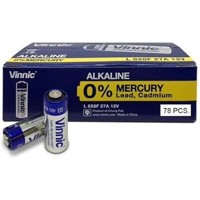 Vinnic Caja 78 Pilas Bulk 27A/L828F Alcalina 12v Vinnic Caja 78 Pilas Bulk 27A/L828F Alcalina 12v