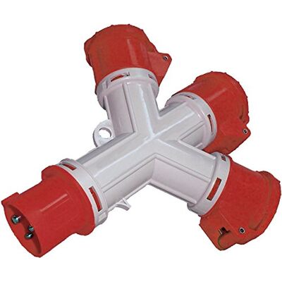 Brennenstuhl Distribuidor de 3 enchufes (Enchufe y 3 enchufes CEE 400 V/16 A 4 Pines (IP44) Brennenstuhl Distribuidor de 3 enchufes (Enchufe y 3 enchufes CEE 400 V/16 A 4 Pines (IP44)