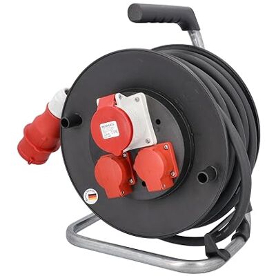 as - Schwabe as Schwabe enrollacables CEE 20 m H07RN-F 5G2,5, IP44 Exterior, 2 Tomas de Corriente con Toma de Tierra y 1 Toma CEE 400 V 5 Polos, Interruptor térmico, Made in Germany as - Schwabe as Schwabe enrollacables CEE 20 m H07RN-F 5G2,5, IP44 Exterior, 2 Tomas de Corriente con Toma de Tierra y 1 Toma CEE 400 V 5 Polos, Interruptor térmico, Made in Germany