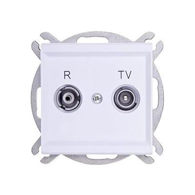 Ospel Toma de Corriente IP20 (71 mm, 35 mm, 71 mm, 100,5 g), Color Blanco Ospel Toma de Corriente IP20 (71 mm, 35 mm, 71 mm, 100,5 g), Color Blanco