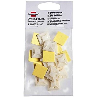 Brennenstuhl Base de montaje adhesiva para abrazaderas de cable 30 x 30 mm Brennenstuhl Base de montaje adhesiva para abrazaderas de cable 30 x 30 mm