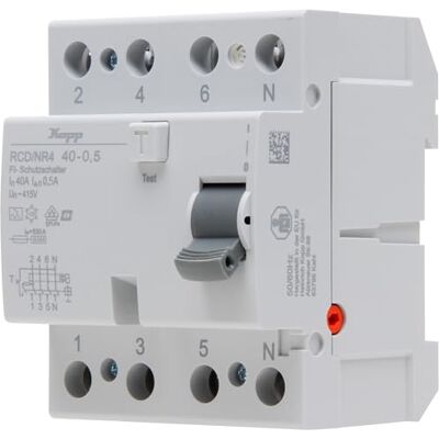 Kopp Disyuntor de corriente residual NR 40A 500mA 4p, RCD, 40 A, 500 mA, 4 polos, , 40A/500mA Kopp Disyuntor de corriente residual NR 40A 500mA 4p, RCD, 40 A, 500 mA, 4 polos, , 40A/500mA
