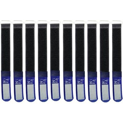 Infitronic 10 bridas de extra anchas con campo de rotulación y ojal de metal (GIGANT 500 x 50 mm, azul). Bridas de reutilizables con lazo para gestión de cables y organizador de cables Infitronic 10 bridas de extra anchas con campo de rotulación y ojal de metal (GIGANT 500 x 50 mm, azul). Bridas de reutilizables con lazo para gestión de cables y organizador de cables