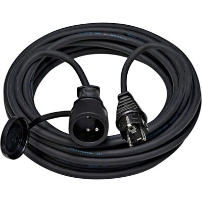 Brennenstuhl Alargador de cable (Pro IP44, 16 A/230 V, H07RN-F 3G1,5), color negro, negro, Brennenstuhl Alargador de cable (Pro IP44, 16 A/230 V, H07RN-F 3G1,5), color negro, negro,