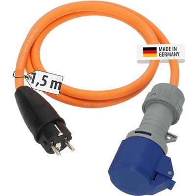 Brennenstuhl Cable Adaptador para Camping con Enchufe con Toma de Tierra y Conector CEE con indicador LED de tensión (Cable de 1,5m, H07RN-F 3G2,5, 230V/16A, Uso en Exteriores IP44, Made in Germany) Brennenstuhl Cable Adaptador para Camping con Enchufe con Toma de Tierra y Conector CEE con indicador LED de tensión (Cable de 1,5m, H07RN-F 3G2,5, 230V/16A, Uso en Exteriores IP44, Made in Germany)