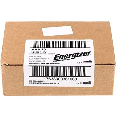 Energizer Industrial alcalina AAA/LR03 Box 10 x12 Caja 120 Pilas Energizer Industrial alcalina AAA/LR03 Box 10 x12 Caja 120 Pilas