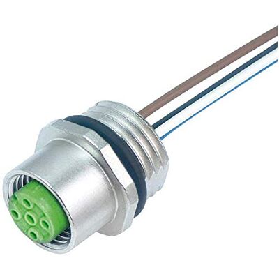 Murrelektronik stay connected Conector hembra de brida M12 con código A Montaje en la pared delantera. Murrelektronik stay connected Conector hembra de brida M12 con código A Montaje en la pared delantera.