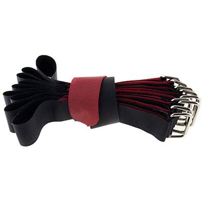 SeKi 10 bridas de velcro para cables (800 x 38), color negro y rojo SeKi 10 bridas de velcro para cables (800 x 38), color negro y rojo